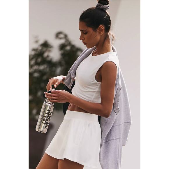 (L) NWT $70‎ Free People Hot Shot Skort Set White Size Large - Picture 3 of 6